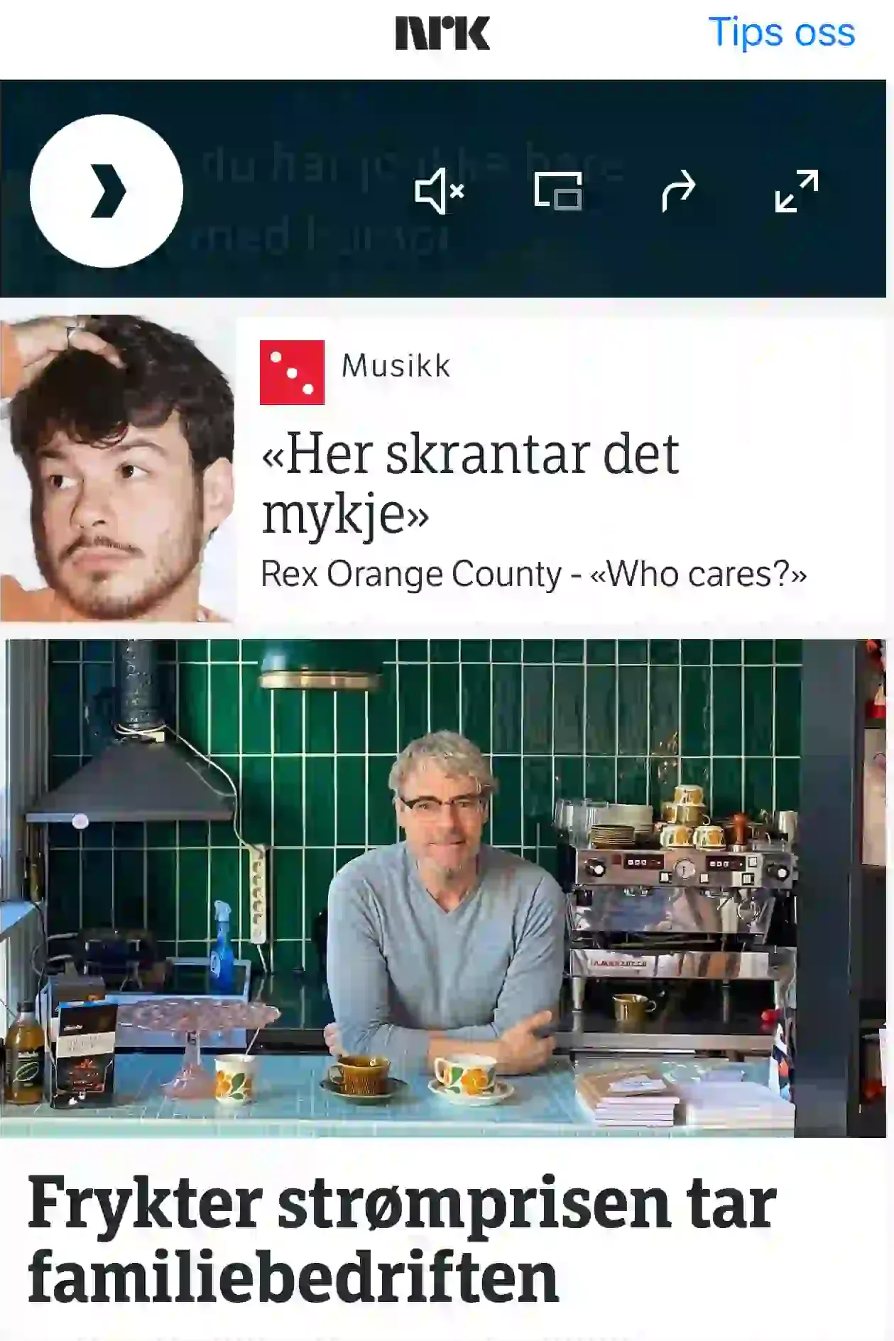 Arv Vin & Vaffel omtale i NRK