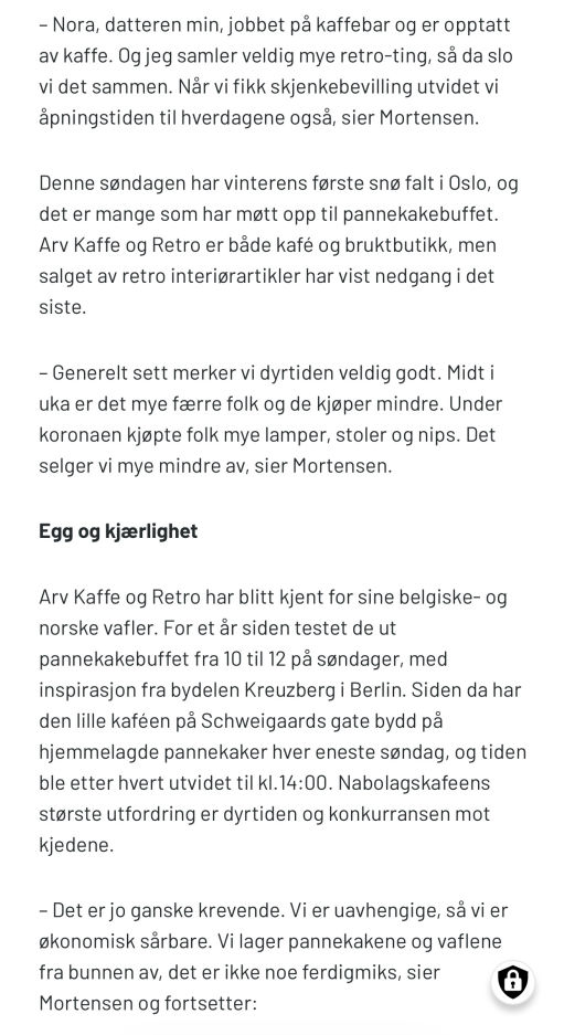 Arv Vin & Vaffel omtale i Lonely Planet