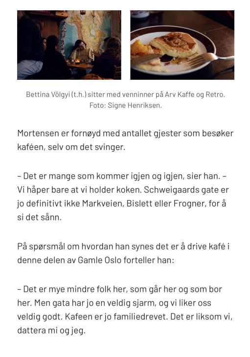 Arv Vin & Vaffel omtale i Mer av Oslo
