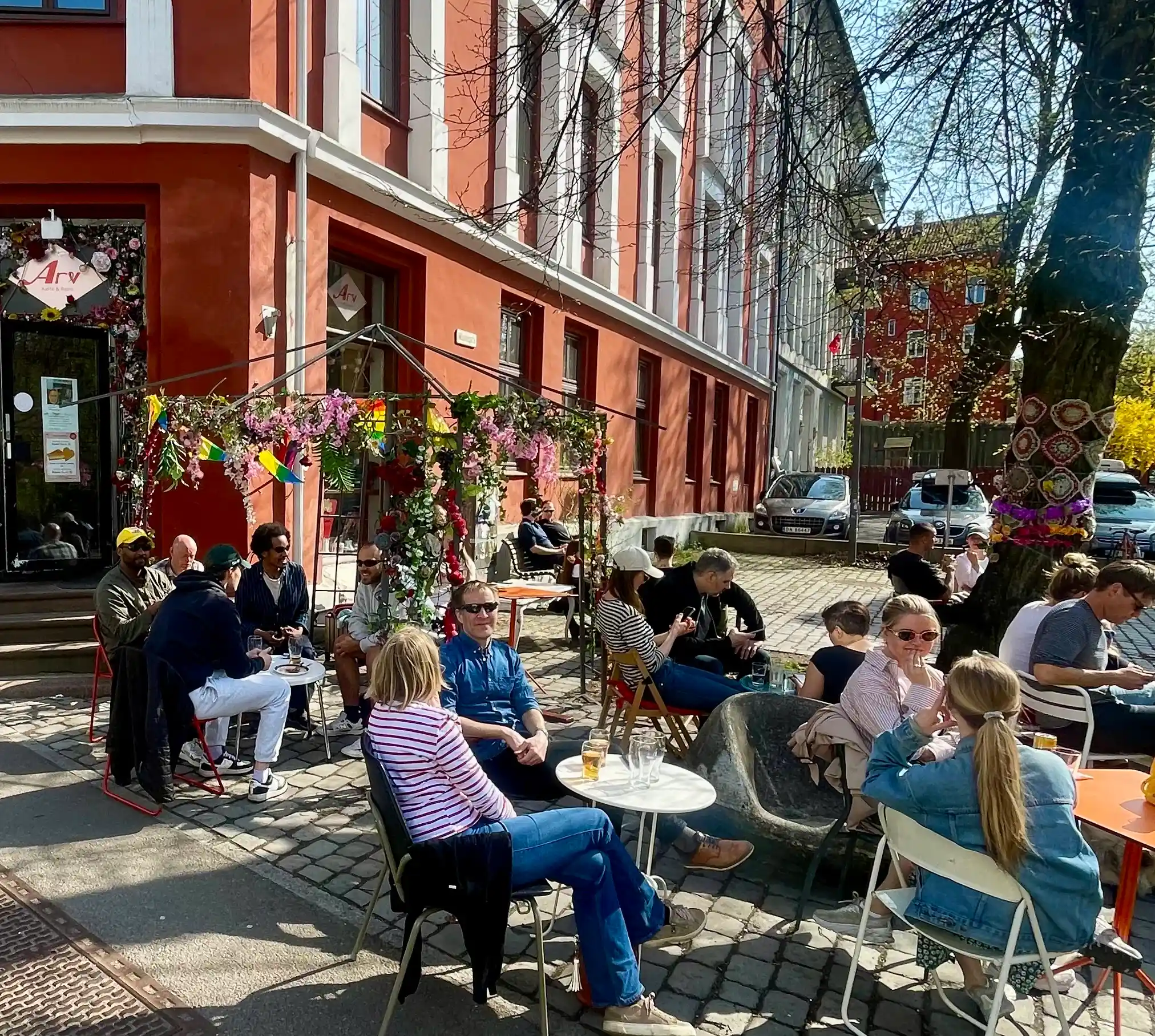 Uteserveringen på Arv Vin & Vaffel