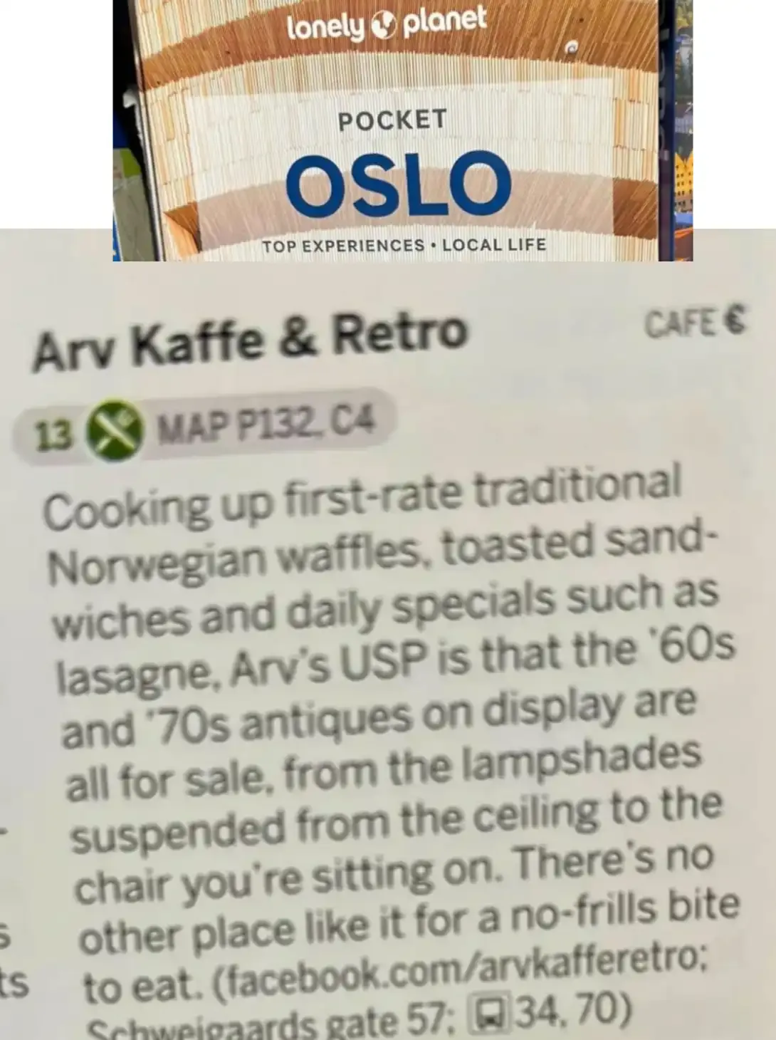 Arv Vin & Vaffel omtale i Lonely Planet